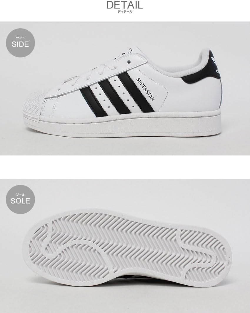 [アディダス] スーパースター II J JH9976 スニーカー UK4.0(23cm) ホワイト&times;ブラック [並行輸入品]