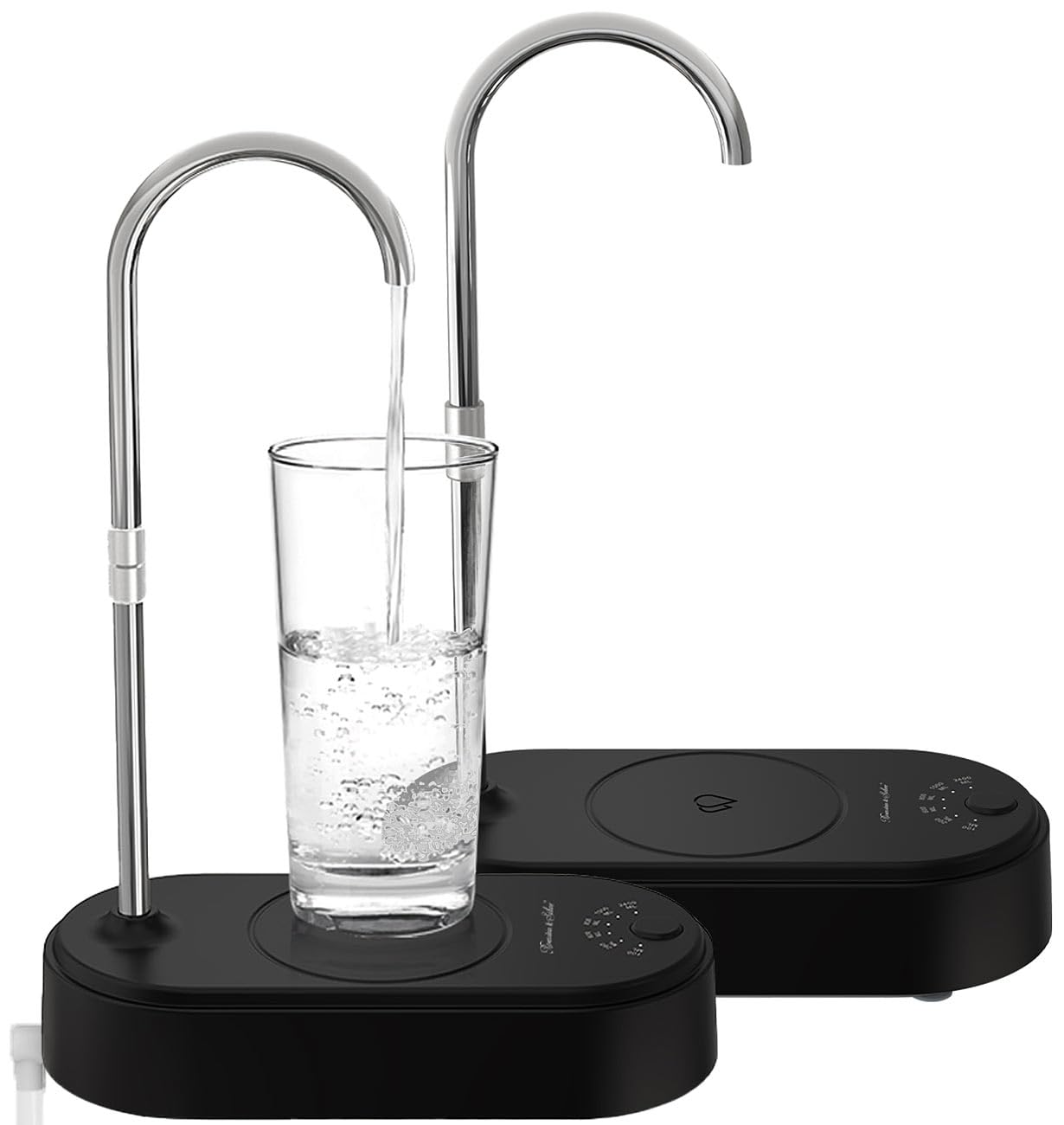 Rosenstein & Söhne pompa dell'acqua: set da 2 Pompe per acqua potabile a batteria, nero, per taniche standard da 18,9 l, batteria da 1.200 mAh (tanica d'acqua con pompa, ad acqua a campeggio)