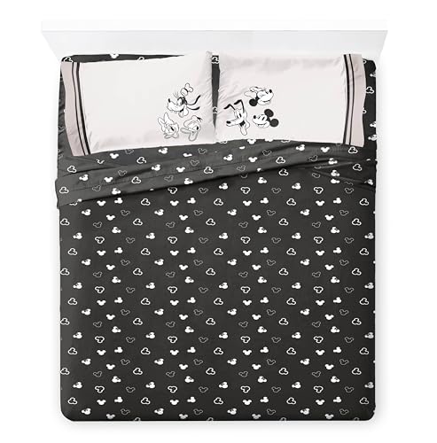 Image of Disney Mickey Mouse and Friends Queen Comforter Set 7 Piece Bedding, Beige | Minnie Donald Goofy, Bed in a Bag, Comforter Sheets Shams Pillowcases, Official Product, Soft Microfiber, Machine Washable
