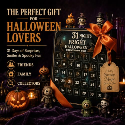 Halloween Advent Calendar 2026, 31 Days of Halloween Countdown Calendar with 31 Mini 3D Spooky Figurines, Surprise Blind Box for Kids Adults, Halloween Decorations, Party Favors and Gifts - image 3