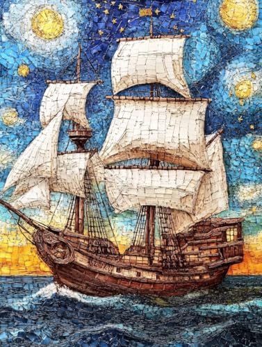 DIY broderie diamant kit complet océan, une idée cadeau créative pour adulte