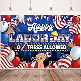 Labor Day Decorations Banner Remember and Honor Laborer Banner Stars and Stripes Style Celebration Party Decorations Happy Labor Day Party Photo Background