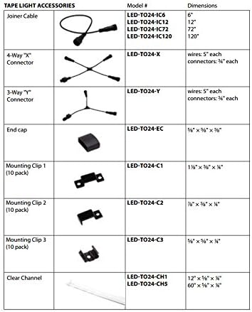 Miniatura 2 de WAC iluminación de paisaje, LED de 24 V para exteriores PRO sumergible tira de luz macho a hembra cable de 6 pulgadas de longitud