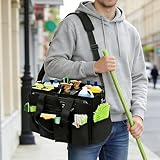 Qivine Bolsa de Limpieza PortáTil, Organizador Limpieza con Asa, Organizador Grande de Limpieza, Asa Y Correas de Hombro...