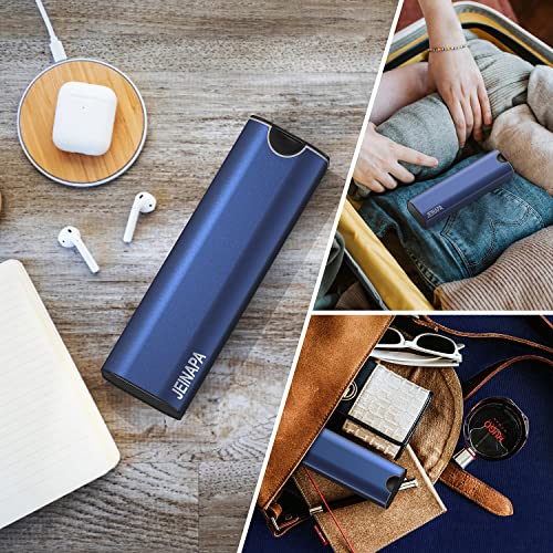 JEINAPA Organizador de comprimidos de vedação para viagem semanal, alumínio premium e fibra de carbo