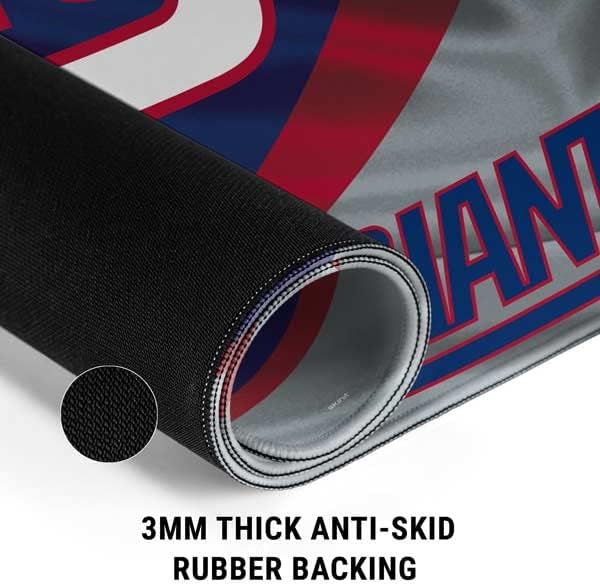 Skinit Medium Gaming Mouse Pad - Officially Licensed New York Giants Design with Stitched Edges, Waterproof, Non-Slip Rubber Base, Desk Mat for Keyboard & Mouse, 17.7" x 15.75" inches