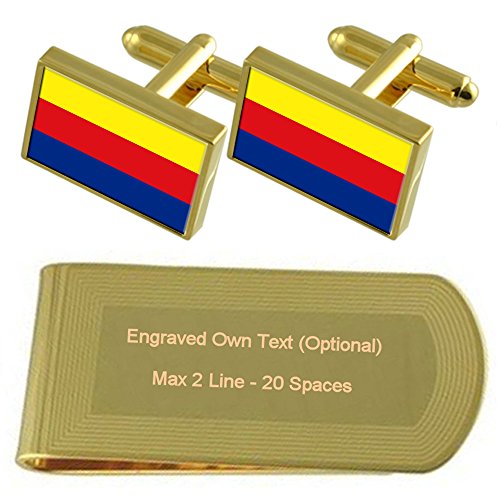 Gemelos de vestir Noord-Holland oro set de regalo con clip de billetes grabado