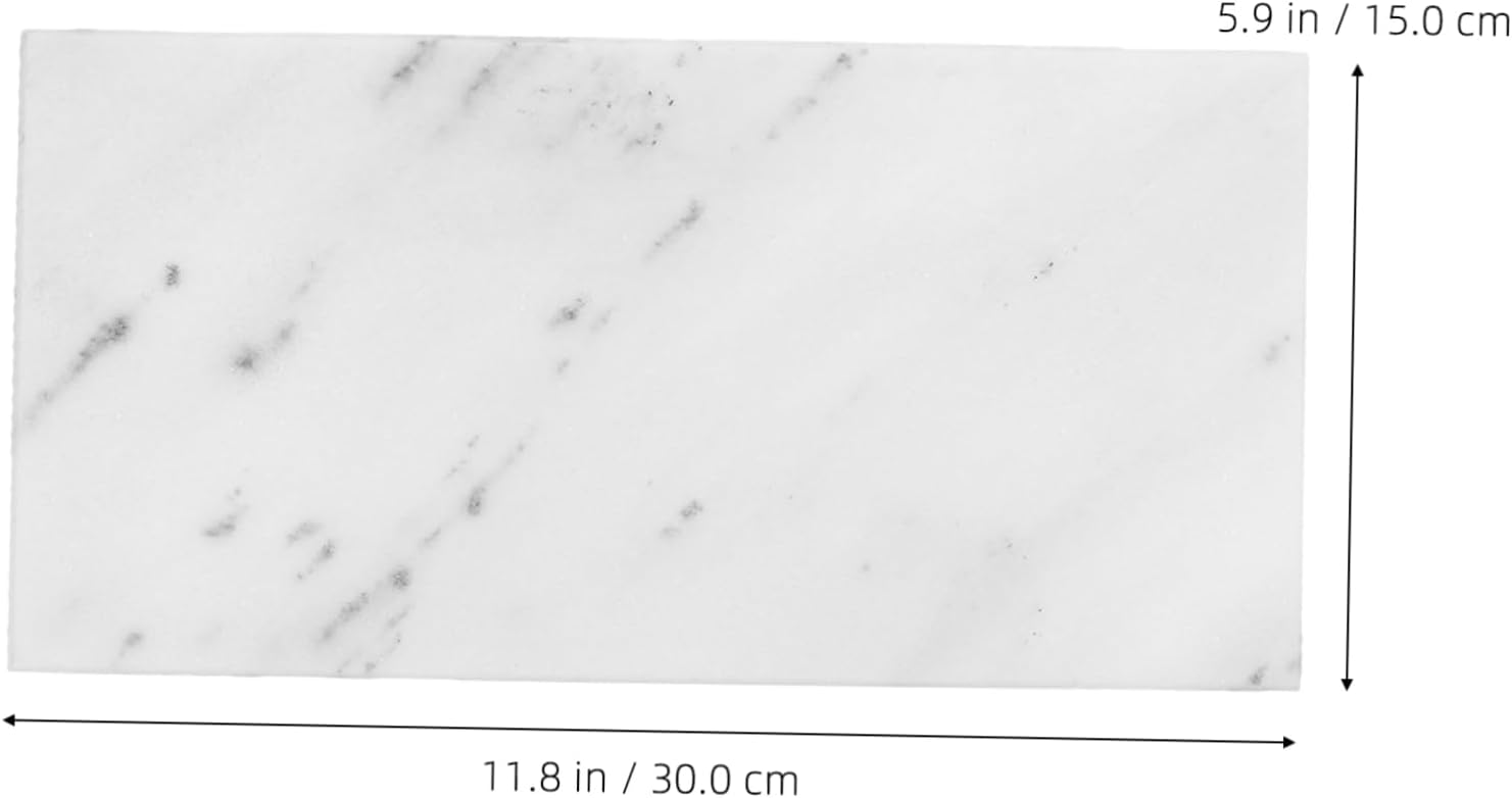 Decorative Rectangle Marble Tray for Bathroom and Kitchen Lightweight Natural Storage Tray for Jewelry Keys and Makeup Organizer for Entryway and Dresser