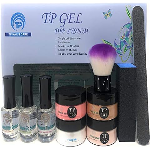 TP Nail Dipping Powder Kit #21. Complete system with 4 dip powder colors 1 oz. per jar plus TP gel dip liquids. Cover
