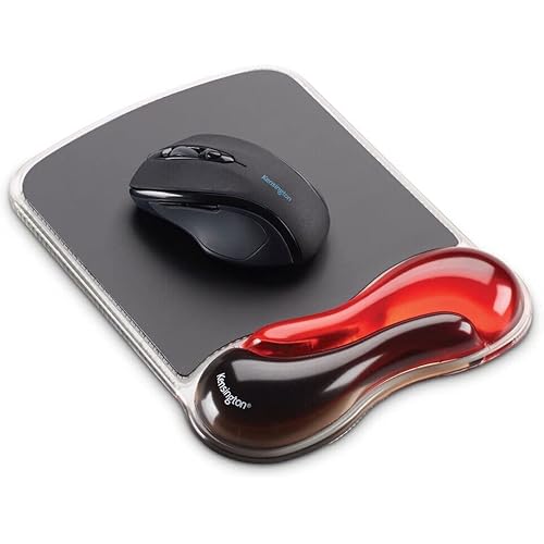 Kensington Duo Gel Mouse Pad with Wrist Rest - Red (K62402AM)