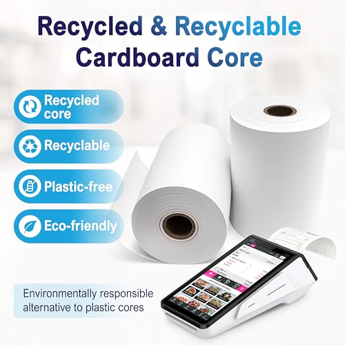 Pax Thermal Receipt Paper Rolls (10 Rolls) for Pax POS & Terminal Printers – Credit Card Machine Receipt Paper Compatible with A920 A910 A930 S920 A800, BPA Free