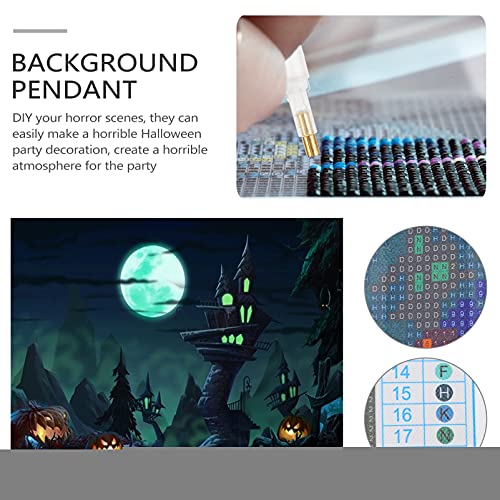 Mobestech Horror Resina Pedrinhas DIY Pintura Do Fundo Da Foto Cenário Assustador Do Dia Das Bruxas