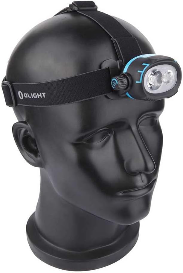 OLIGHT H27E Headlamp on mannequin head