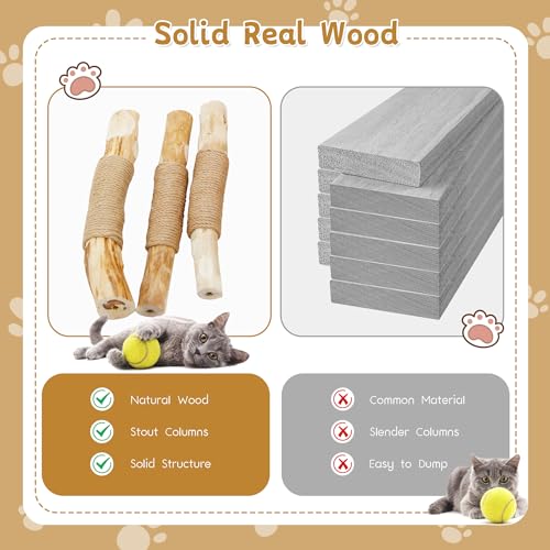 Árbol Moderno para Gatos de Madera 40" con Plataformas miniatura 3