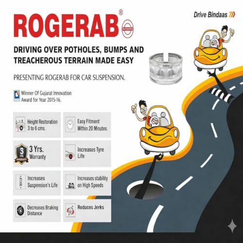 Image of ROGER Rogerab For BMW 320I (4 Pcs) Patented, ARAI Tested Car Comfort Enhancer For Reduced Road Jerks & Better Driving Comfort