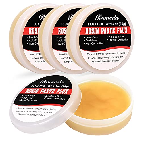 Image of 4 Jar Solder Flux, Flux for Soldering, Rosin Soldering Flux Paste for Lead-Free Electronics Soldering and Soldering DIY (1.2oz /35g in a Jar)