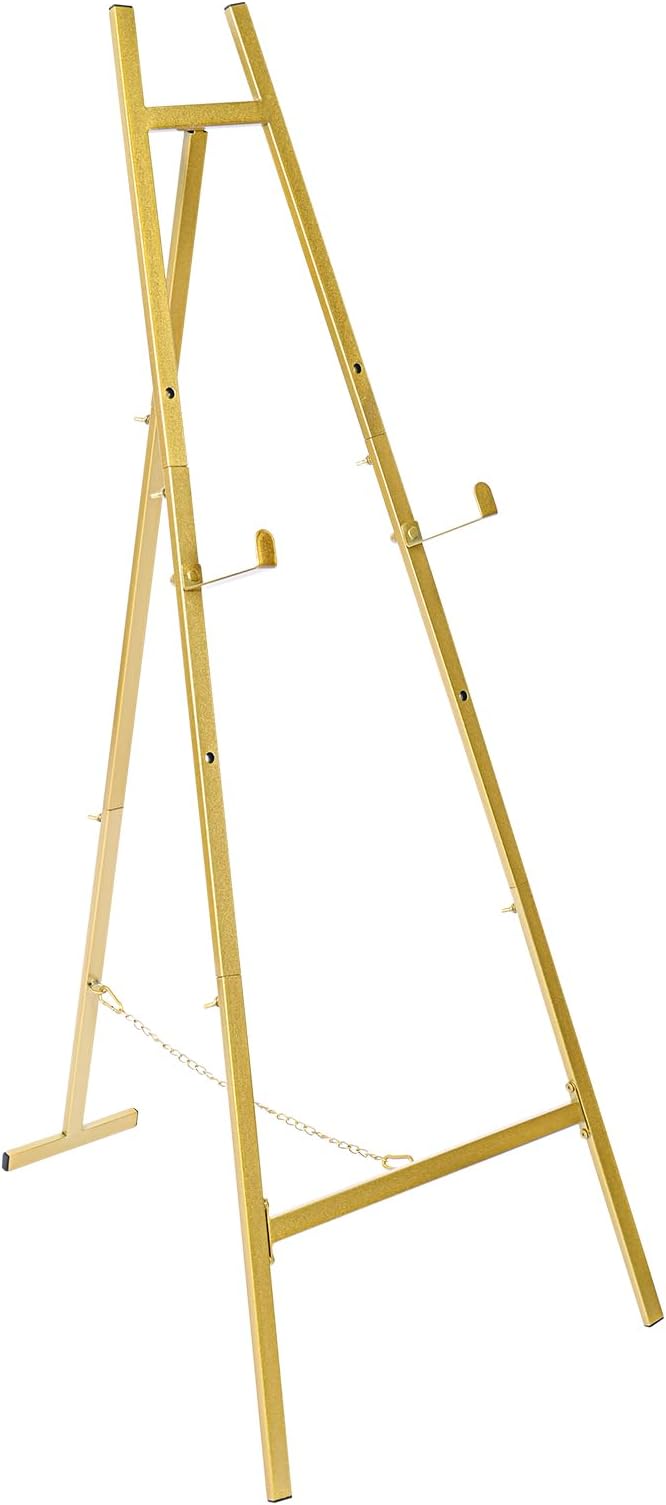 Amazon.com: Baoz Metal Easel Stand, Gold Geometric Tall Adjustable ...