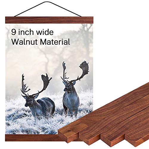 Maxgear Magnetic Poster Hanger Frame, 9x12 9x14 9x24 Poster Frame Hanger Magnetic Wood