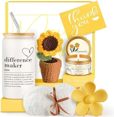 Thank You Gifts for Women, Teacher Appreciation Gifts, Thank You Gift Baskets for Women Friends Teachers Coworkers Boss Nurse Mom Employees with Thank You Cards