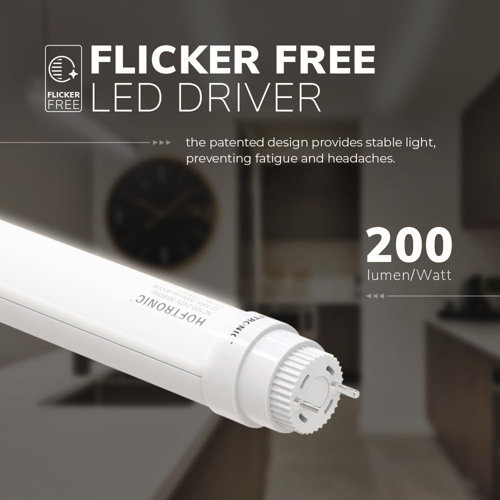 Sonnewelt Lampada a LED per ambienti umidi, 150 cm, 4 pezzi, 4000 K, bianco neutro, 2 tubi da 24 W, 4800 lm, IP65, impermeabile, T8, lampada a tubo, per garage, cantina, ufficio, magazzino