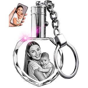 ArtPix 3D Foto de Cristal Personalizada Llavero, Regalo Personalizado y Adaptado