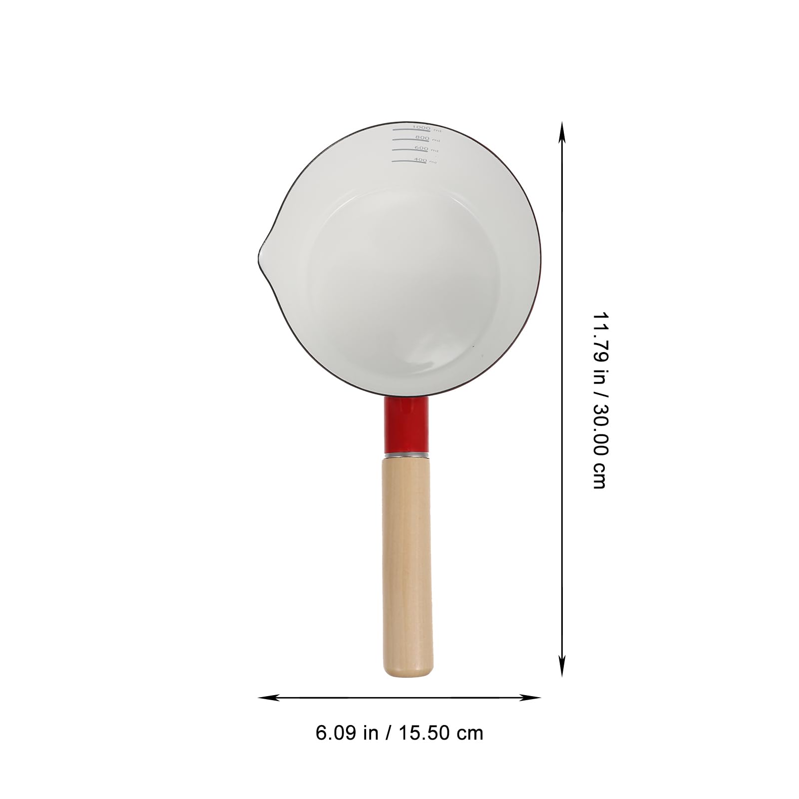 Enamel Milk Stockpot Handle Baby Food Cooking Pot Home Kitchen Assorted Colors Nonstick Easy Spout