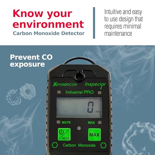 Inspector Industrial Pro Portable Carbon Monoxide Detector – Fast-Response Intrinsically Safe CO Detector with Adjustable Visual, Audio & Vibration Alerts - Image 4