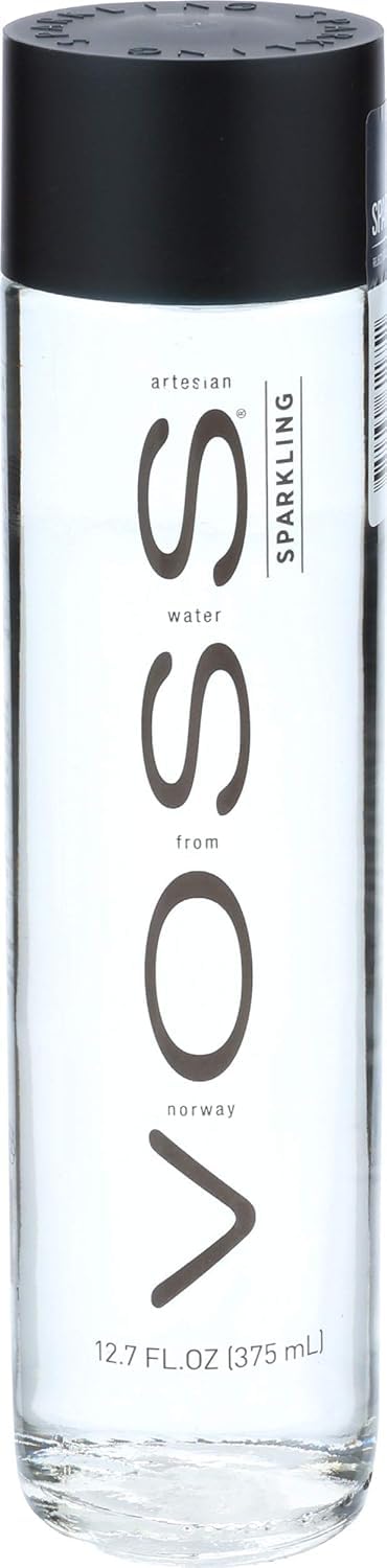 VOSS Sparkling Artesian Water from Norway | Imported Carbonated Water | 375 ml (12.7 Fl Oz) Glass Bottle-image-41