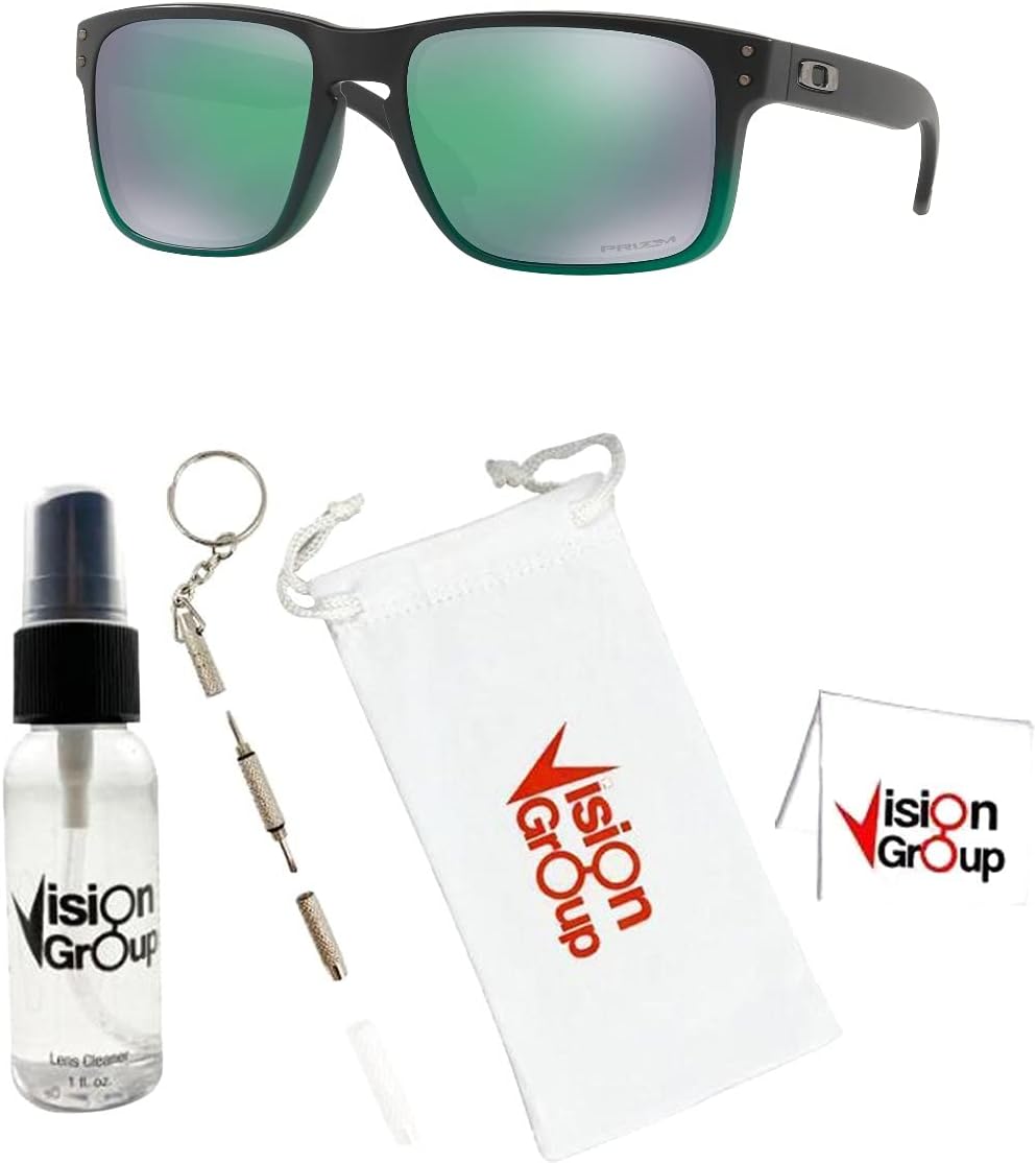 Oakley OO9102 Holbrook Sunglasses + Vision Group Accessories Bundle