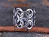 NicoWerk Ring Silber 925 Damen – Breiter, verstellbarer, schwarzer Silberring Damen 925 Silber im Vintage Stil, Schmuck für Frauen - SRI575 #3