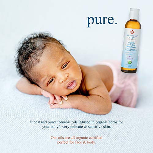 Shoosha Organic Calendula Oil French Lavender, For Babies, Real Calendula Oil, Calendula Massage Oil Moisturizer, Hypoallergenic, Gluten-Free, 100% Biodegradable #TOP1