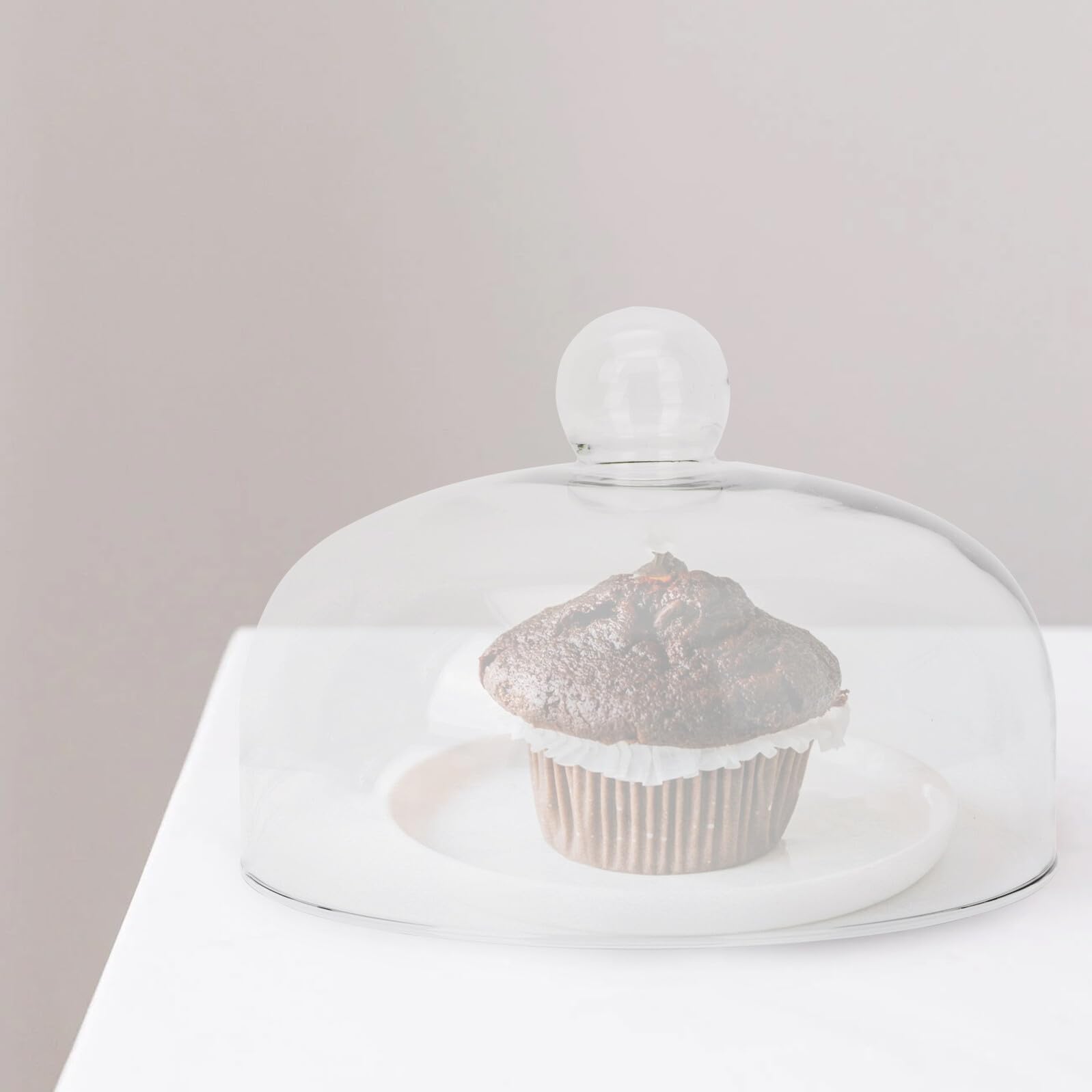 Cubierta de Vidrio Redonda para Alimentos sin Plomo, Diseño Transparente y Fácil de Manejar, Protector Antisalpicaduras Adecuado para Microondas y Fiestas