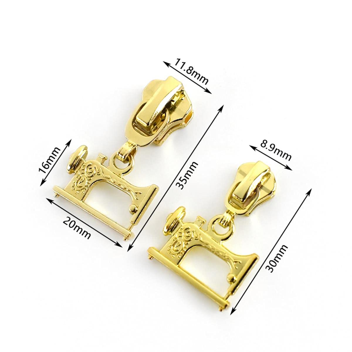 10 piezas 3# 5# deslizadores de cremallera para metal, nailon, resina, cremalleras, rep