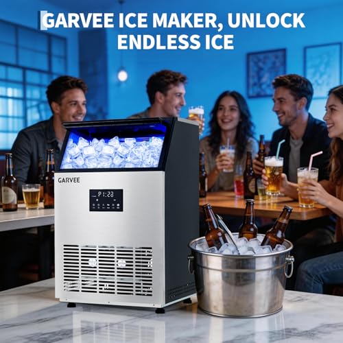 Máquina comercial para fabricar hielo inoxidable 150 lbs/24h miniatura 4