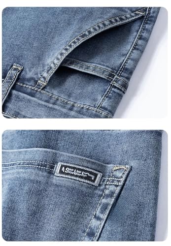Men's Loose Jeans Ultra-Thin Breathable Slim Trousers Business Casual Denim Pants3