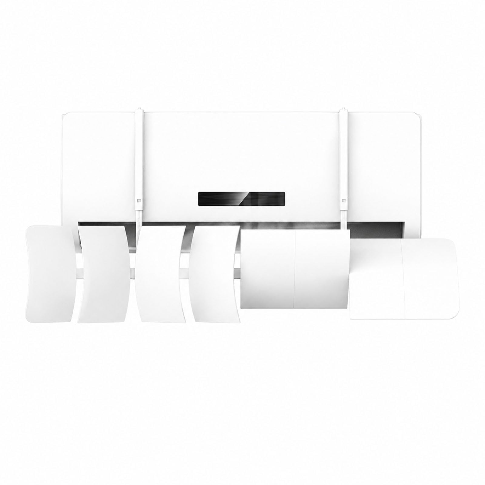 WAMJ AQDY Air Conditioner Deflector for Wall Unit, 35.4 x 7.8 inch, 270° Adjustable Mini Split Air Deflector, Solid AC Airflow Redirector to Help Prevent Direct Blowing