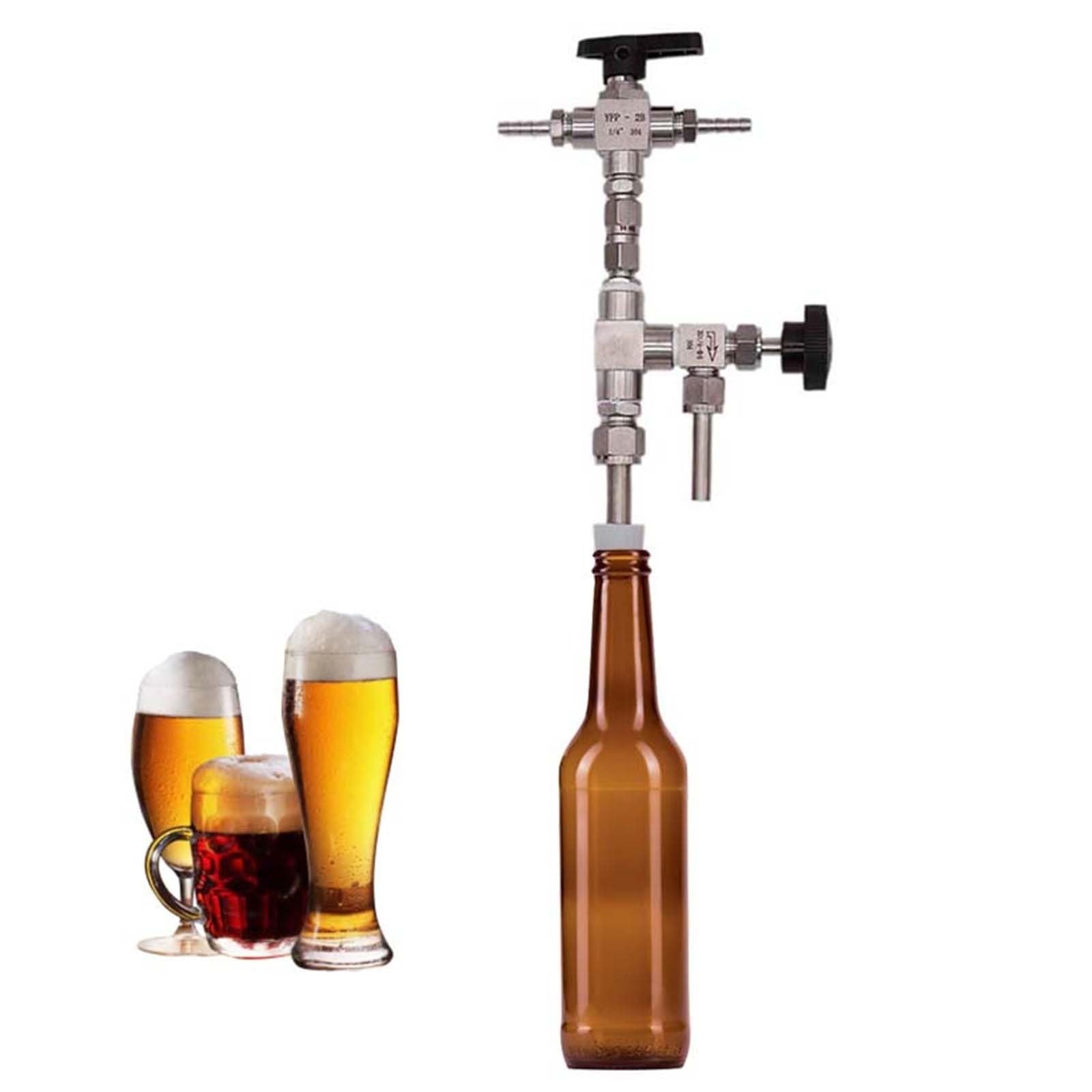 Llenadora de botellas a contrapresión, pistola de contrapresión para cerveza, varilla de embotellado de acero inoxidable 304 de grado alimenticio para cerveza y vino, equipo para elaboración de cer