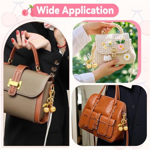 Image of TINKRSTUFF Cherry Bag Charm Cute Key Chains Cherry Purse Charms for Handbags, Strawberry Keychain Best Gifts