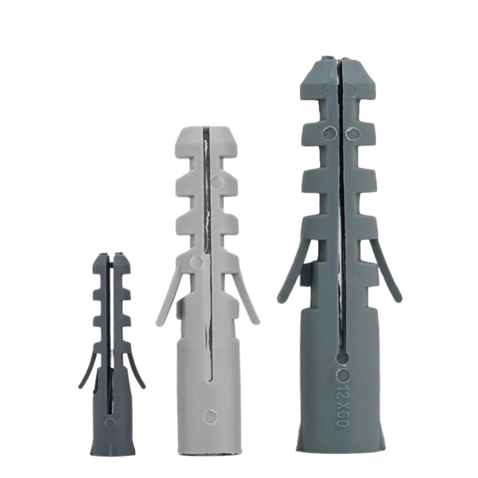 Plastikowa rura rozprężna, kołki ścienne, plastikowe kotwy rozporowe do ścian zaślepki szare śruby samogwintujące M4-M14 10-100 szt. (M12 x 58 mm-10 szt.)