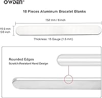 Vista 3 de OWDEN Pulsera en blanco, De aluminio