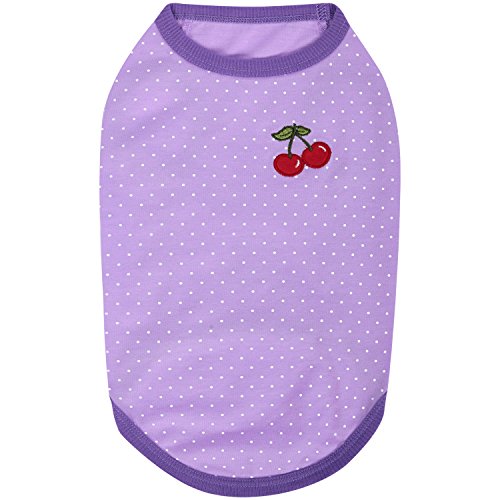 Blueberry Pet BBPDTEEE00027PK10 Pack Of 2 Soft & Comfy Spring Hope Floral Cotton Blend Dog T Shirts Tank Top thumb #3