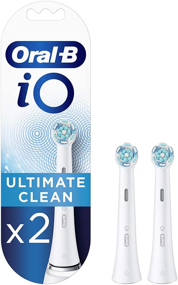 Oral-B Io Rb Cw-2 Ultimate Clean Replacement Brush Heads Refill For Electric Rechargeable, White, Pack Of 2 Count