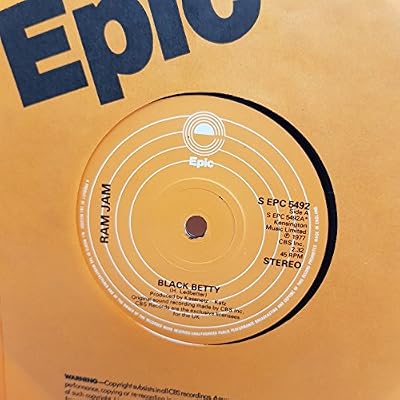 RAM JAM, black betty, B side I should have known, S EPC 5492, 7" single