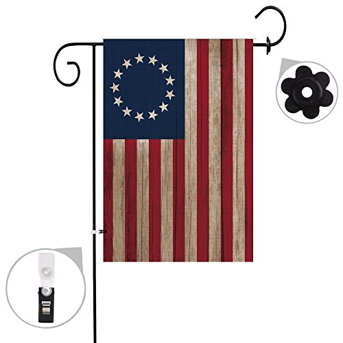 Bonsai Tree Burlap Betsy Ross Garden Flag 12x18 Prime Double-Sided Seasonal Yard Outdoor