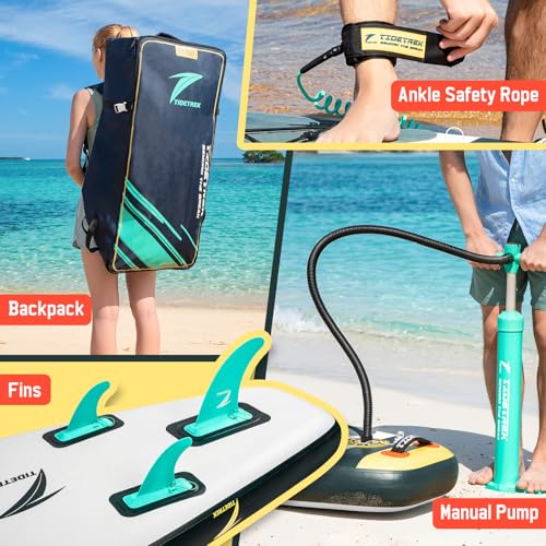 Image of 11'6 inch Inflatable Stand Up Paddle Boards, Premium SUP Accessories, Non-Slip Comfort Deck for Youth & Adults