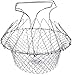 Panier de Chef en Acier Inoxydable, Gobesty Panier à Frire, Vapeur de Rinçage Crépine Panier de Chef, Panier de Cuisson Passoire pour Frites Légumes Salades