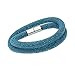 Swarovski Stardust 5120022 Teal Blue Crystals Double Wrap Bracelet - M
