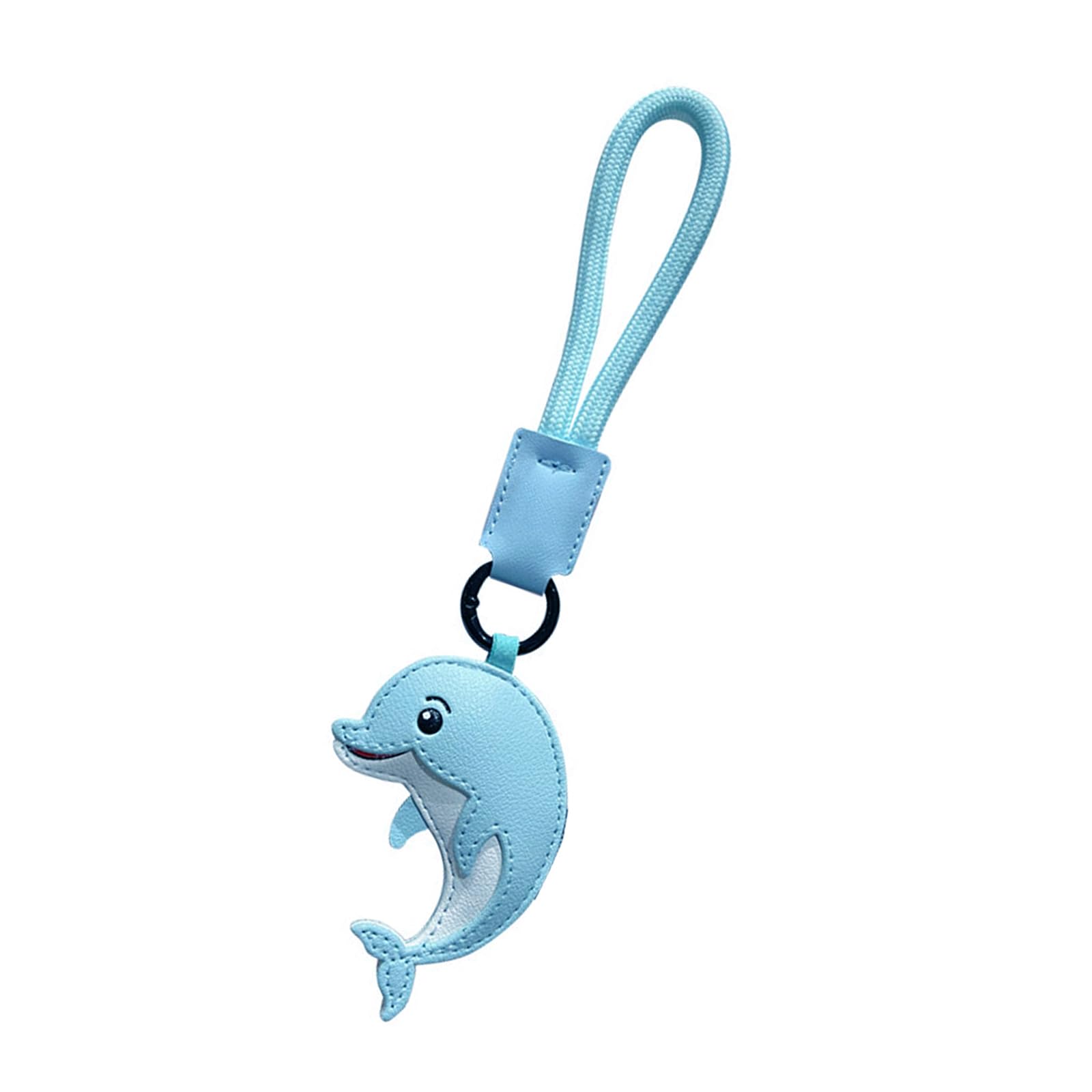RGYBAO Leather Dolphin Keychain Lovely Marine Animal Designs Keyrings for Bags and Keys for Marine Life Lovers