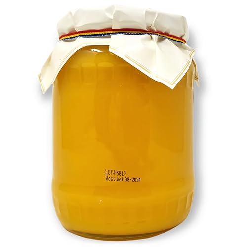 Miniatura 4 de Belevini 4 Flowers Honey Raw 950g33.51 oz miel de abeja natural de Rumania, sin pasteurizar, sin conservantes añadidos (paquete de 2)