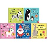Felt Flaps Series 2 Collection 5 Books Set By Ingela P Arrhenius (Where's Mrs Zebra?, Where's Mr Penguin?, Where's Mr Unicorn?, Where's Santa Claus?, Where's Mrs Kangaroo? )